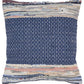18" Blue White And Pink Diamond Cotton Blend Throw Pillow Cover