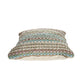 18" Green And Blue Beach Striped Cotton Blend Throw Pillow Cover