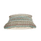 18" Green And Blue Beach Striped Cotton Blend Throw Pillow Cover