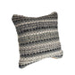 18" Black And Gray Beach Striped Cotton Blend Throw Pillow Cover