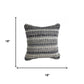 18" Black And Gray Beach Striped Cotton Blend Throw Pillow Cover