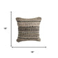 18" Beige And Brown Beach Striped Cotton Blend Throw Pillow Cover
