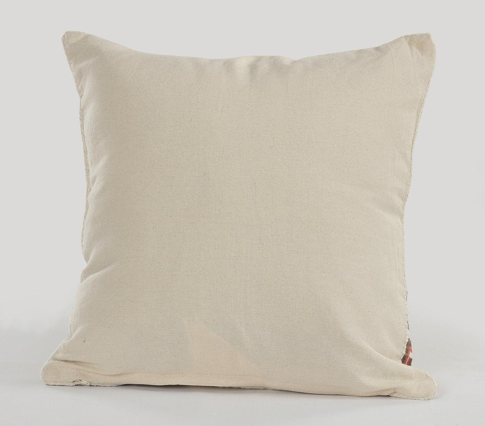 18" Brown Beige And Orange Southwestern Cotton Throw Pillow Cover