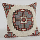 18" Brown Beige And Orange Southwestern Cotton Throw Pillow Cover