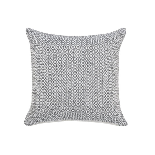 18" Gray And White Geometric Cotton Throw Pillow Cover