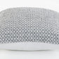 18" Gray And White Geometric Cotton Throw Pillow Cover