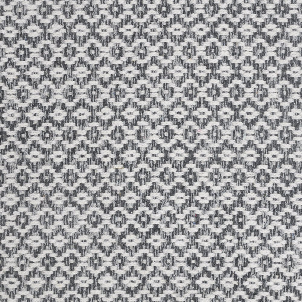 18" Gray And White Geometric Cotton Throw Pillow Cover