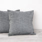18" Gray And White Geometric Cotton Throw Pillow Cover