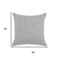 18" Gray And White Geometric Cotton Throw Pillow Cover