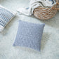 18" Blue And White Geometric Cotton Throw Pillow Cover