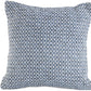 18" Blue And White Geometric Cotton Throw Pillow Cover