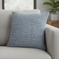 18" Blue And White Geometric Cotton Throw Pillow Cover