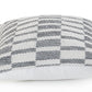 18" Gray And White Geometric Cotton Throw Pillow Cover