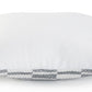 18" Gray And White Geometric Cotton Throw Pillow Cover