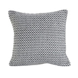 18" Black And White Geometric Cotton Throw Pillow Cover