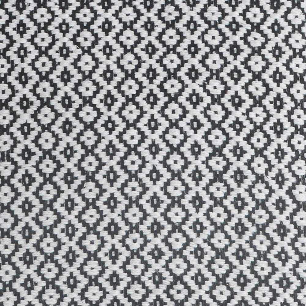 18" Black And White Geometric Cotton Throw Pillow Cover