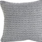 18" Black And White Geometric Cotton Throw Pillow Cover