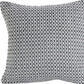 18" Black And White Geometric Cotton Throw Pillow Cover