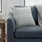 18" Blue And White Beach Chevron Cotton Throw Pillow Cover