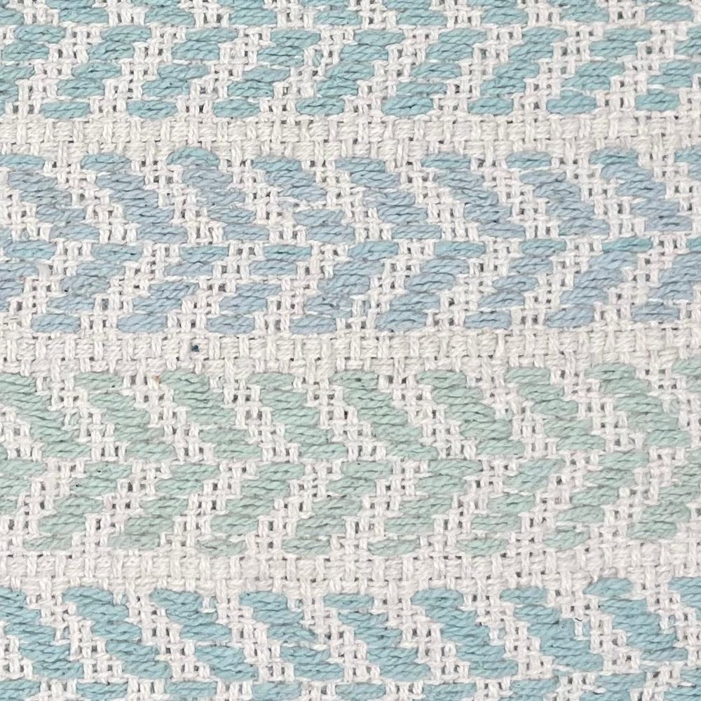 18" Blue And White Beach Chevron Cotton Throw Pillow Cover