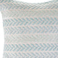 18" Blue And White Beach Chevron Cotton Throw Pillow Cover