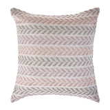 18" Purple And Pink Beach Chevron Cotton Throw Pillow Cover