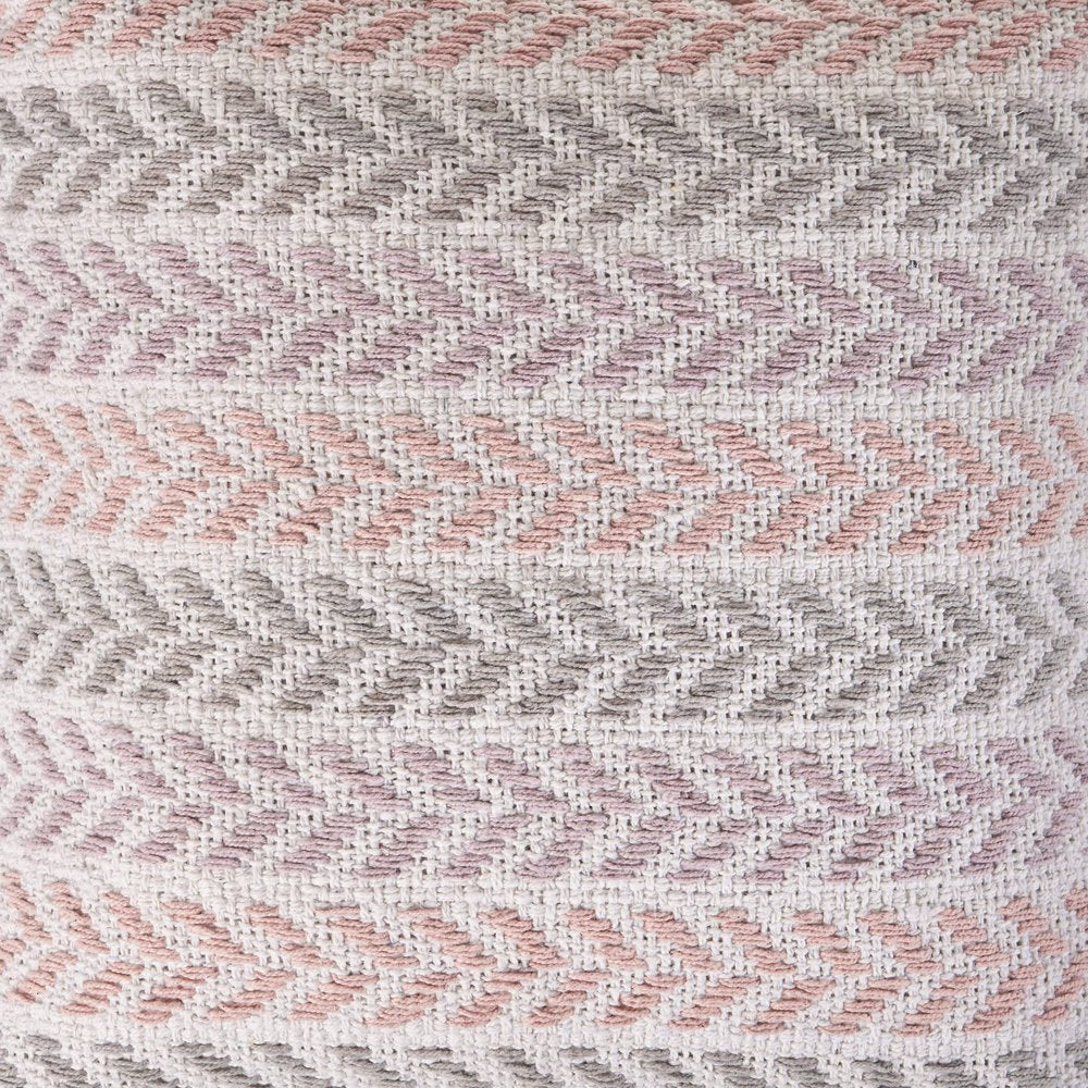 18" Purple And Pink Beach Chevron Cotton Throw Pillow Cover