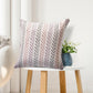 18" Purple And Pink Beach Chevron Cotton Throw Pillow Cover