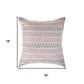 18" Purple And Pink Beach Chevron Cotton Throw Pillow Cover