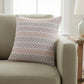 18" Purple And Pink Beach Chevron Cotton Throw Pillow Cover