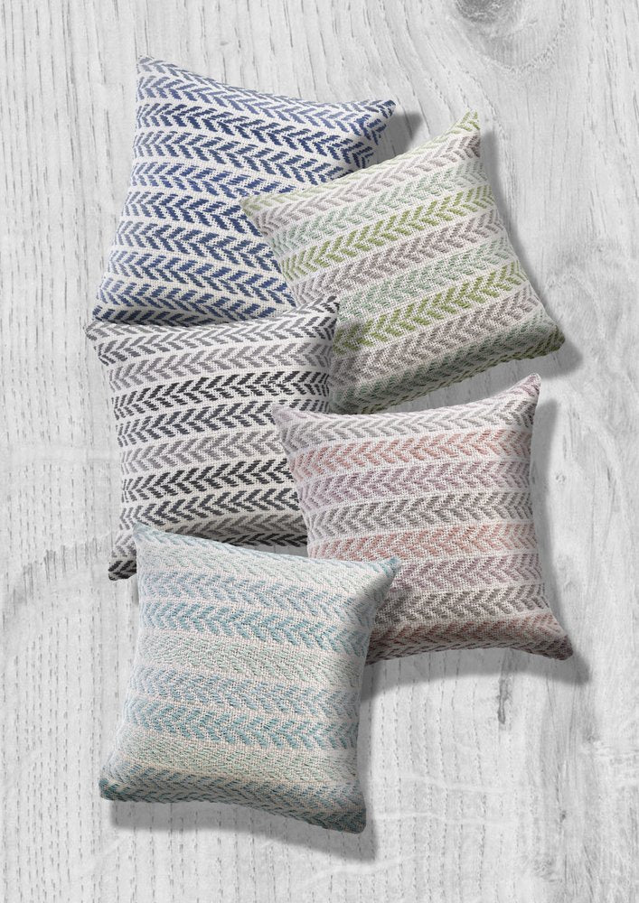 18" Black And Gray Beach Chevron Cotton Throw Pillow Cover