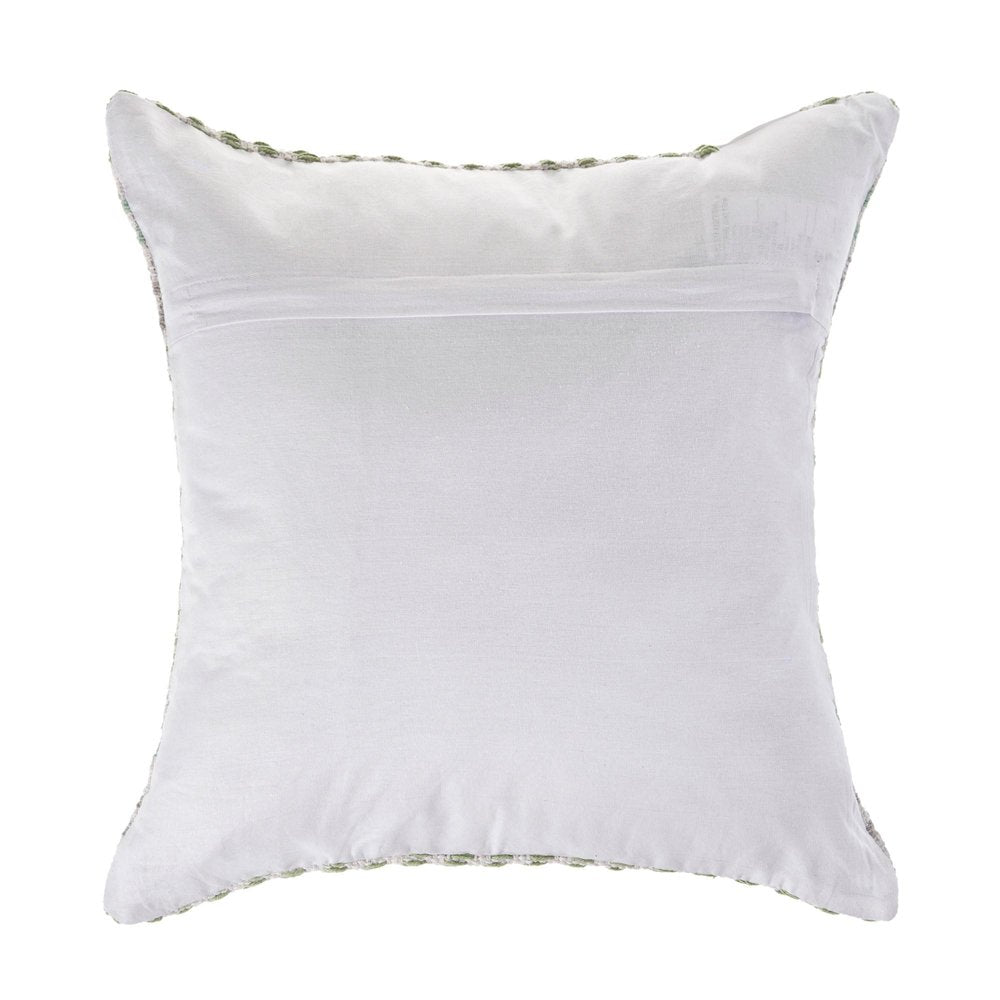 18" Green And Blue Beach Chevron Cotton Throw Pillow Cover