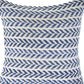 18" Blue And White Beach Chevron Cotton Throw Pillow Cover