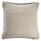 20" Gray And Cream Striped Cotton Blend Throw Pillow Cover