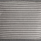 20" Gray And Cream Striped Cotton Blend Throw Pillow Cover