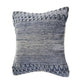 20" Blue And White Chevron Cotton Blend Throw Pillow Cover
