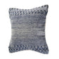 20" Blue And White Chevron Cotton Blend Throw Pillow Cover
