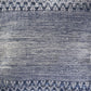 20" Blue And White Chevron Cotton Blend Throw Pillow Cover