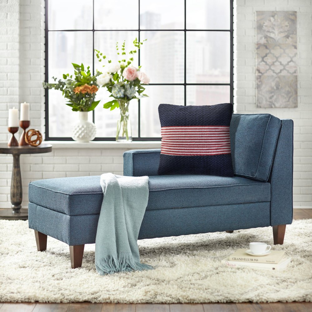 20" Blue And Red Beach Striped Cotton Blend Throw Pillow Cover