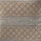 20" Beige And Gray Diamond Cotton Blend Throw Pillow Cover