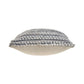 18" Blue And Gray Striped Cotton Blend Throw Pillow Cover with Texture