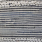 18" Blue And Gray Striped Cotton Blend Throw Pillow Cover with Texture
