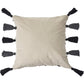 20" Black And Cream Striped Cotton Blend Throw Pillow Cover