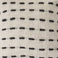 20" Black And Cream Striped Cotton Blend Throw Pillow Cover with Tassels