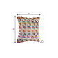 20" Off White Pink Red And Purple Geometric Cotton Blend Throw Pillow Cover