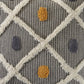 20" Black And Yellow Geometric Cotton Throw Pillow Cover