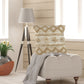 20" Beige And White Diamond Throw Pillow Cover