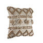 20" Beige And White Diamond Throw Pillow Cover