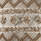 20" Beige And White Diamond Throw Pillow Cover