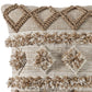 20" Beige And White Diamond Throw Pillow Cover